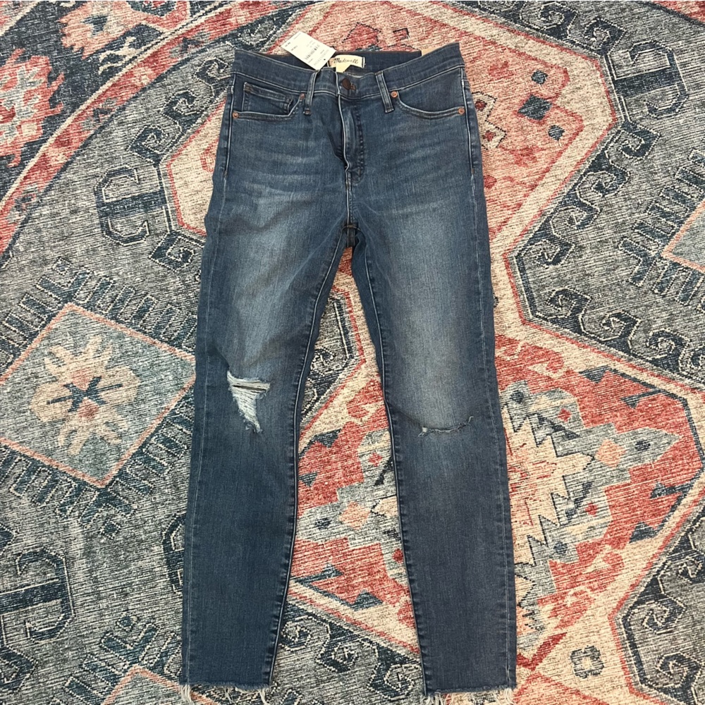 NWT Madewell – Raw Hem Hi Rise Skinny Jeans